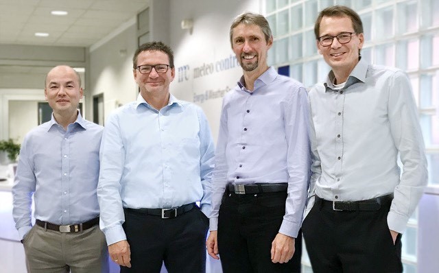 meteocontrol´s expanded management team: Chris Liu, Robert Pfatischer, Martin Schneider and Stefan Rensberg